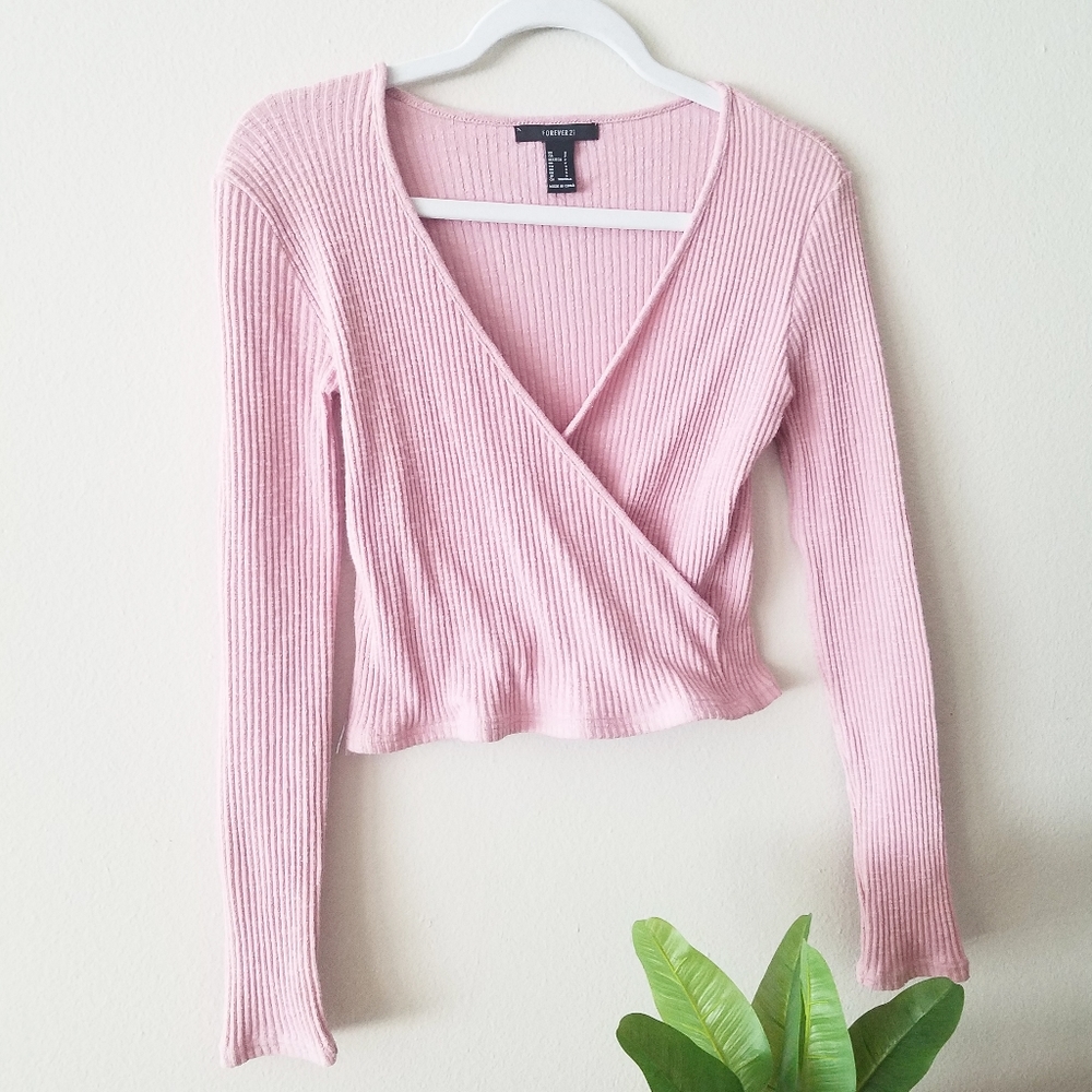 NEW Pink Wrap Crop Top